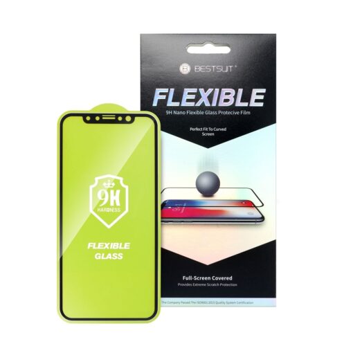 Hybrid Flexible Glas Bestsuit 5D Full Glue - APP IPHONE 12 mini schwarz