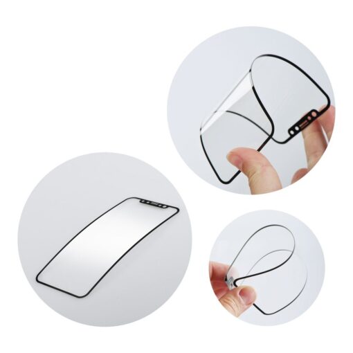 Hybrid Flexible Glas Bestsuit 5D Full Glue - APP IPHONE 12 mini schwarz – Bild 8