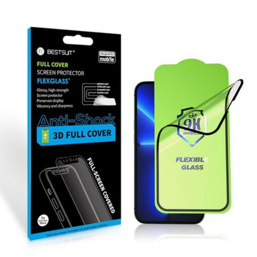 Hybrid Flexible Glas Bestsuit 5D Full Glue - APP IPHONE 13 mini schwarz