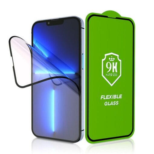 Hybrid Flexible Glas Bestsuit 5D Full Glue - APP IPHONE 13 mini schwarz – Bild 3