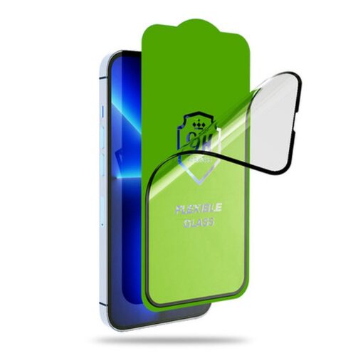 Hybrid Flexible Glas Bestsuit 5D Full Glue - APP IPHONE 15 Plus schwarz – Bild 4