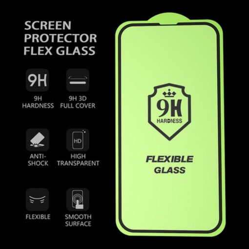 Hybrid Flexible Glas Bestsuit 5D Full Glue - APP IPHONE 15 Plus schwarz – Bild 9