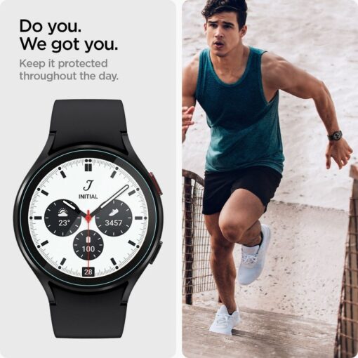 SPIGEN GLAS.TR "EZ-FIT" Gehärtetes Glas 2-PACK für SAMSUNG Galaxy Watch 5 PRO ( 45 MM ) – Bild 9