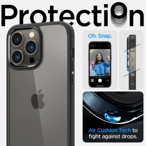 SPIGEN Ultra Hybrid Handyhülle für IPHONE 14 PRO mattschwarz – Bild 12