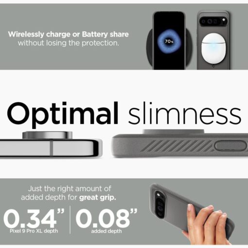 Case SPIGEN case RUGGED ARMOR for GOOGLE Pixel 9 Pro XL marble grey – Bild 15