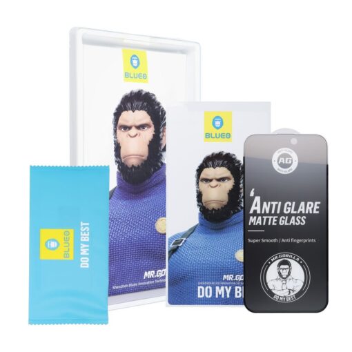 5D Mr. Monkey Glass -Apple iPhone 13 Pro Max / 14 Plus schwarz (Strong Matte) – Bild 4