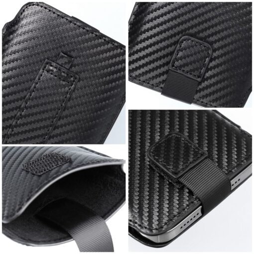 POCKET Carbon Universal Case - Size 17 - for SAMSUNG A02s / A03s / A05 / A05s / A12 / A15 / A21s / A25 / A32 5G / A42 5G / A72 5G / M12 XIAOMI Redmi 9A / 9AT / 9c / Note 10 PRO / Mi11 OPPO A52 / A72 / A92 REALME 7i VIVO Y52 5G / Y72 5G – Bild 12