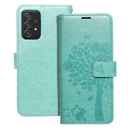MEZZO Book Case für SAMSUNG A52 5G / A52 LTE ( 4G ) / A52s 5G Baum grün