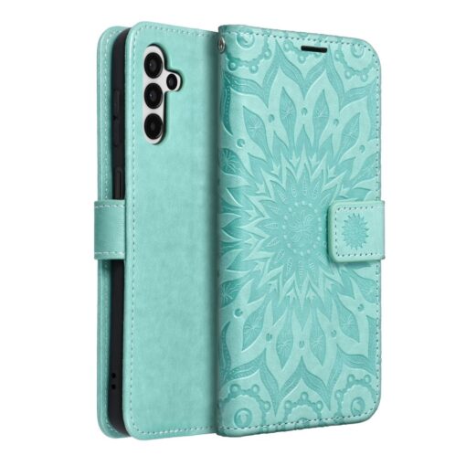 MEZZO Book Case für SAMSUNG A13 5G / A04S Mandala grün – Bild 5