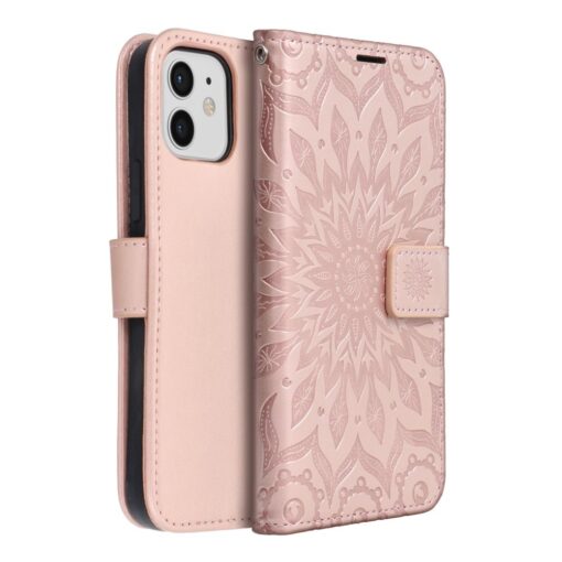 MEZZO Book Case für IPHONE 12 / 12 PRO Mandala gold rosa – Bild 5