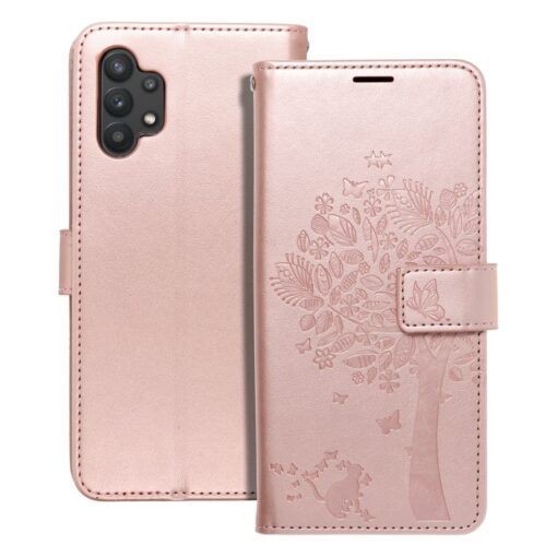 MEZZO Book Case für SAMSUNG A32 LTE ( 4G ) Baum gold rosa