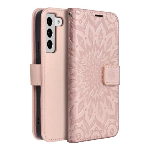 MEZZO Book Case für SAMSUNG S22 Mandala gold rosa – Bild 5