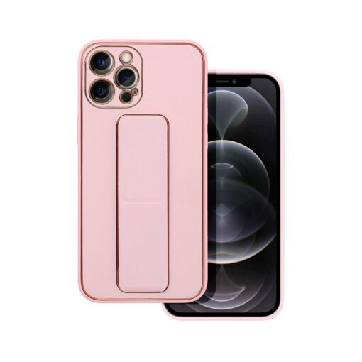 LEATHER Case Kickstand für IPHONE 11 PRO pink – Bild 3