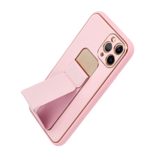 LEATHER Case Kickstand für IPHONE 11 PRO pink – Bild 4