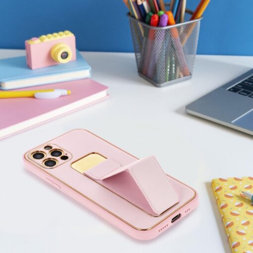 LEATHER Case Kickstand für IPHONE 11 PRO pink – Bild 7