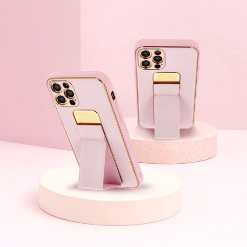 LEATHER Case Kickstand für SAMSUNG Galaxy A25 5G pink – Bild 4