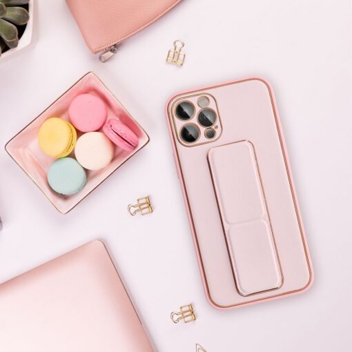 LEATHER Case Kickstand für SAMSUNG Galaxy A25 5G pink – Bild 6