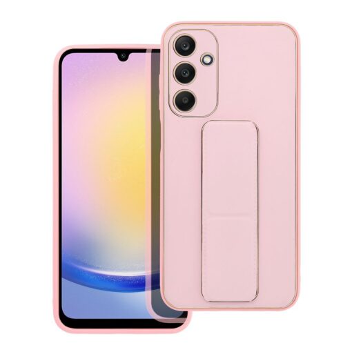LEATHER Case Kickstand für SAMSUNG Galaxy A25 5G pink – Bild 12
