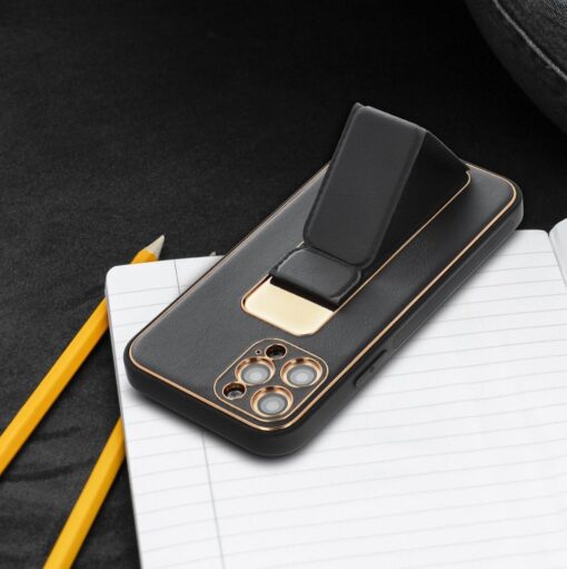 LEATHER Case Kickstand für SAMSUNG Galaxy A25 5G schwarz – Bild 7