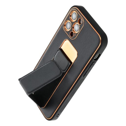 LEATHER Case Kickstand für SAMSUNG Galaxy S24 FE schwarz – Bild 4