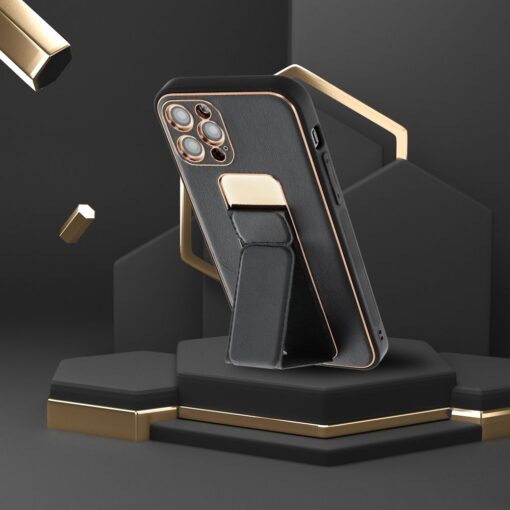 LEATHER Case Kickstand für SAMSUNG Galaxy S24 FE schwarz – Bild 9
