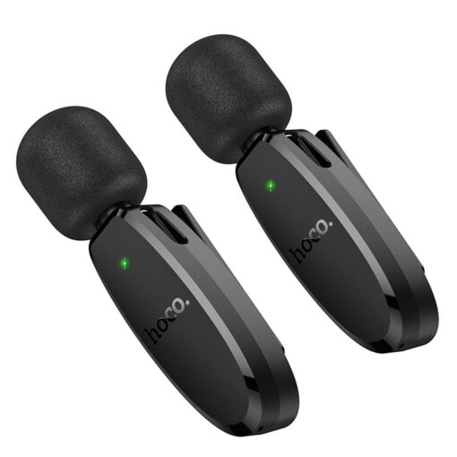 HOCO 2 x lavalier wireless microphone Lightning / Type C L15 black – Bild 7