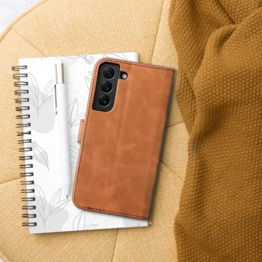 TENDER Book für SAMSUNG S22 Ultra braun – Bild 4