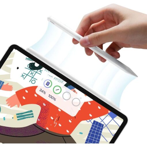 BASEUS kapazitiver aktiver Eingabestift mit induktiver Aufladung iPad kompatibel 125 mAh P80015803213-00 weiß – Bild 5