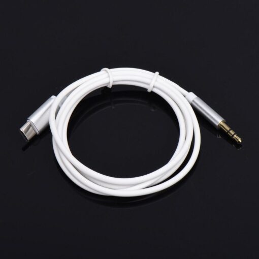 Adapter HF/audio Typ C - Jack 3,5mm Kabel weiß (male) – Bild 3