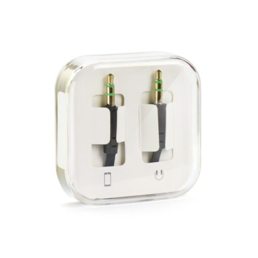 Kabel AUX JACK STEREO 3,5mm schwarz 1m (in Box)