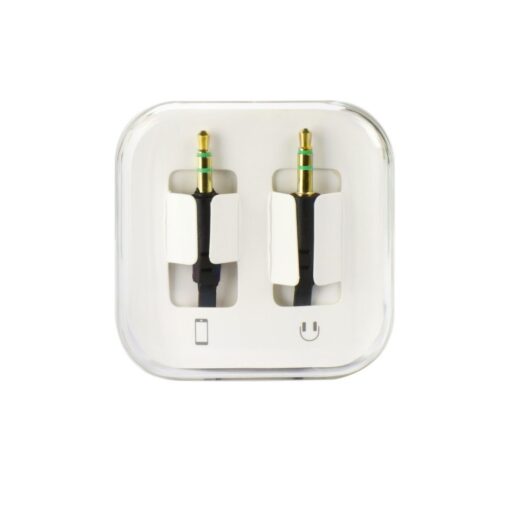 Kabel AUX JACK STEREO 3,5mm schwarz 1m (in Box) – Bild 3
