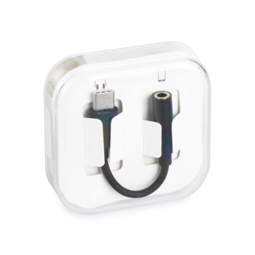 Adapter HF/audio Typ C - Jack 3,5mm schwarz BOX [DAC]