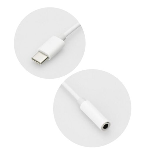 Adapter HF/audio Typ C - Jack 3,5mm weiß – Bild 3