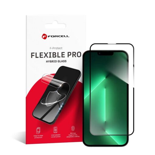 Hybrid Flexible Glas Forcell 5D Full Glue - APP IPHONE 13/13 Pro/14/16e schwarz