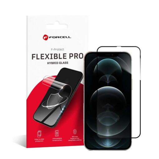 Hybrid Flexible Glas Forcell 5D Full Glue - APP IPHONE 12 Pro Max schwarz