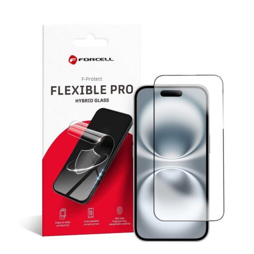 Hybrid Flexible Glas Forcell 5D Full Glue - APP IPHONE 16 Plus schwarz