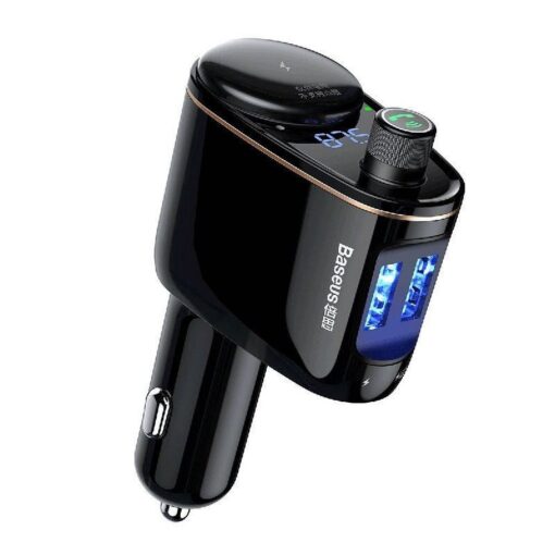 BASEUS Autoladegerät 2 x USB A + FM-Transmitter BT 3.4A S-06 CCHC000001 schwarz
