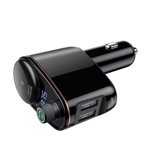 BASEUS Autoladegerät 2 x USB A + FM-Transmitter BT 3.4A S-06 CCHC000001 schwarz – Bild 4