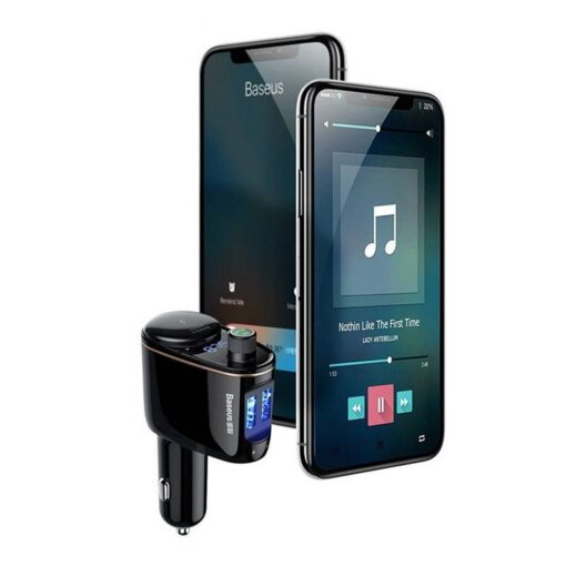 BASEUS Autoladegerät 2 x USB A + FM-Transmitter BT 3.4A S-06 CCHC000001 schwarz – Bild 6