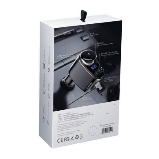BASEUS Autoladegerät 2 x USB A + FM-Transmitter BT 3.4A S-06 CCHC000001 schwarz – Bild 9
