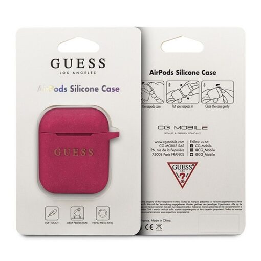 Original tasche GUESS GUACCSILGLFU Apple Airpods fuchsia – Bild 3