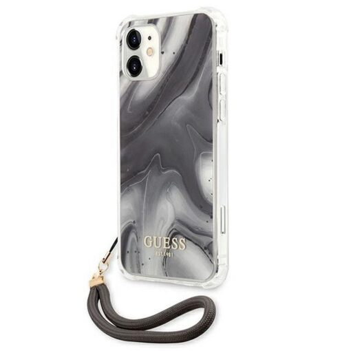Original GUESS Case GUHCP12SKSMAGR für iPhone 12 MINI (Marmor Kollektion / grau) – Bild 3