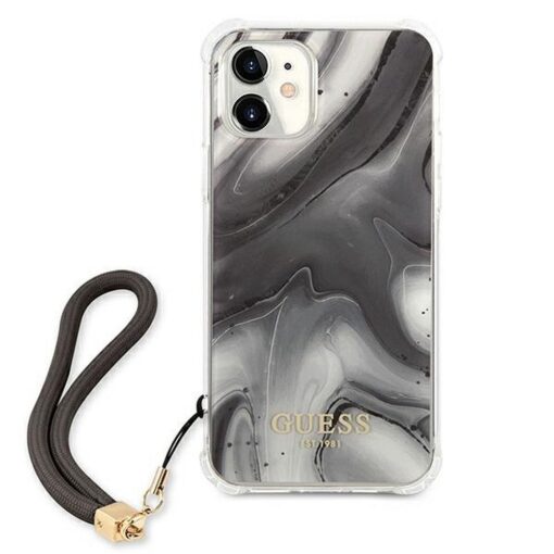 Original GUESS Case GUHCP12SKSMAGR für iPhone 12 MINI (Marmor Kollektion / grau) – Bild 4