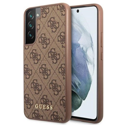 Etui GUESS Hardcase GUHCS22SG4GFBR Samsung S22 (4G Metal Gold Logo / braun)