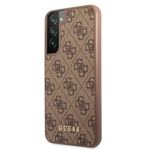 Etui GUESS Hardcase GUHCS22SG4GFBR Samsung S22 (4G Metal Gold Logo / braun) – Bild 3