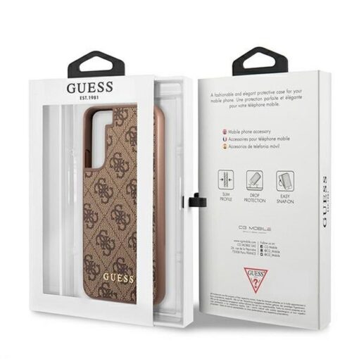Etui GUESS Hardcase GUHCS22SG4GFBR Samsung S22 (4G Metal Gold Logo / braun) – Bild 9