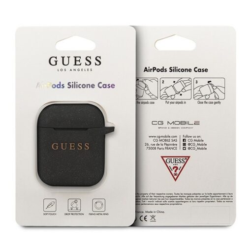Original tasche GUESS GUACCSILGLBK Apple Airpods schwarz – Bild 3
