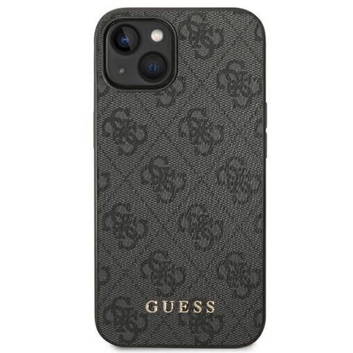 Original GUESS Case GUHCP14SG4GFGR für iPhone 14 (4G Gold Logo / Grau) – Bild 4