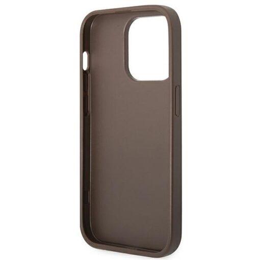 Echtes GUESS Case GUHCP14LG4GFBR für iPhone 14 PRO (4G Gold Logo / Braun) – Bild 8