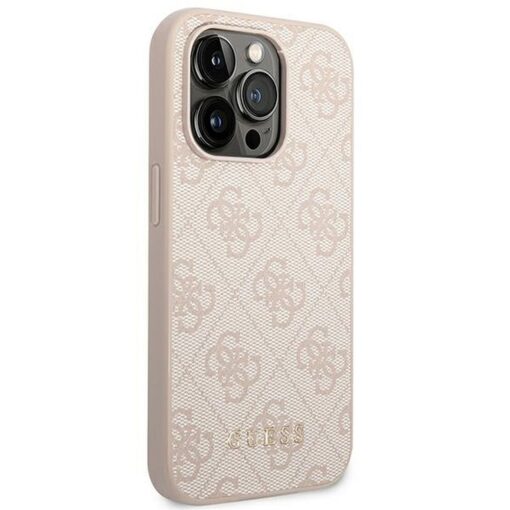 Echtes GUESS Case GUHCP14LG4GFPI für iPhone 14 PRO (4G Gold Logo / Pink) – Bild 5